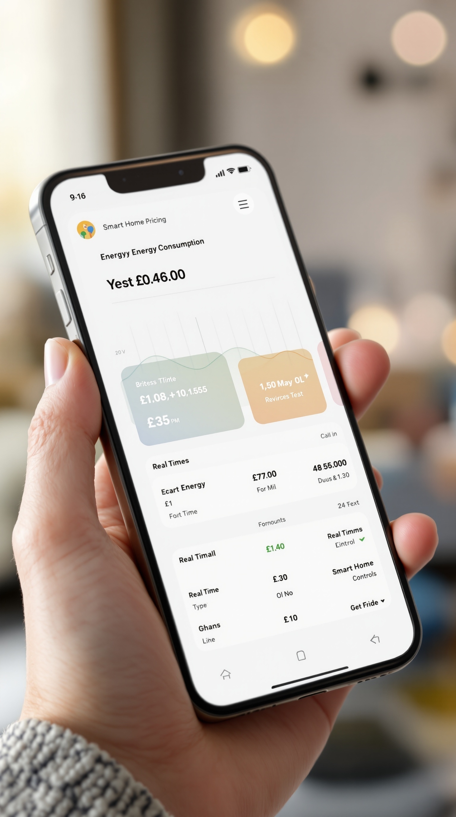 Mobile app interface